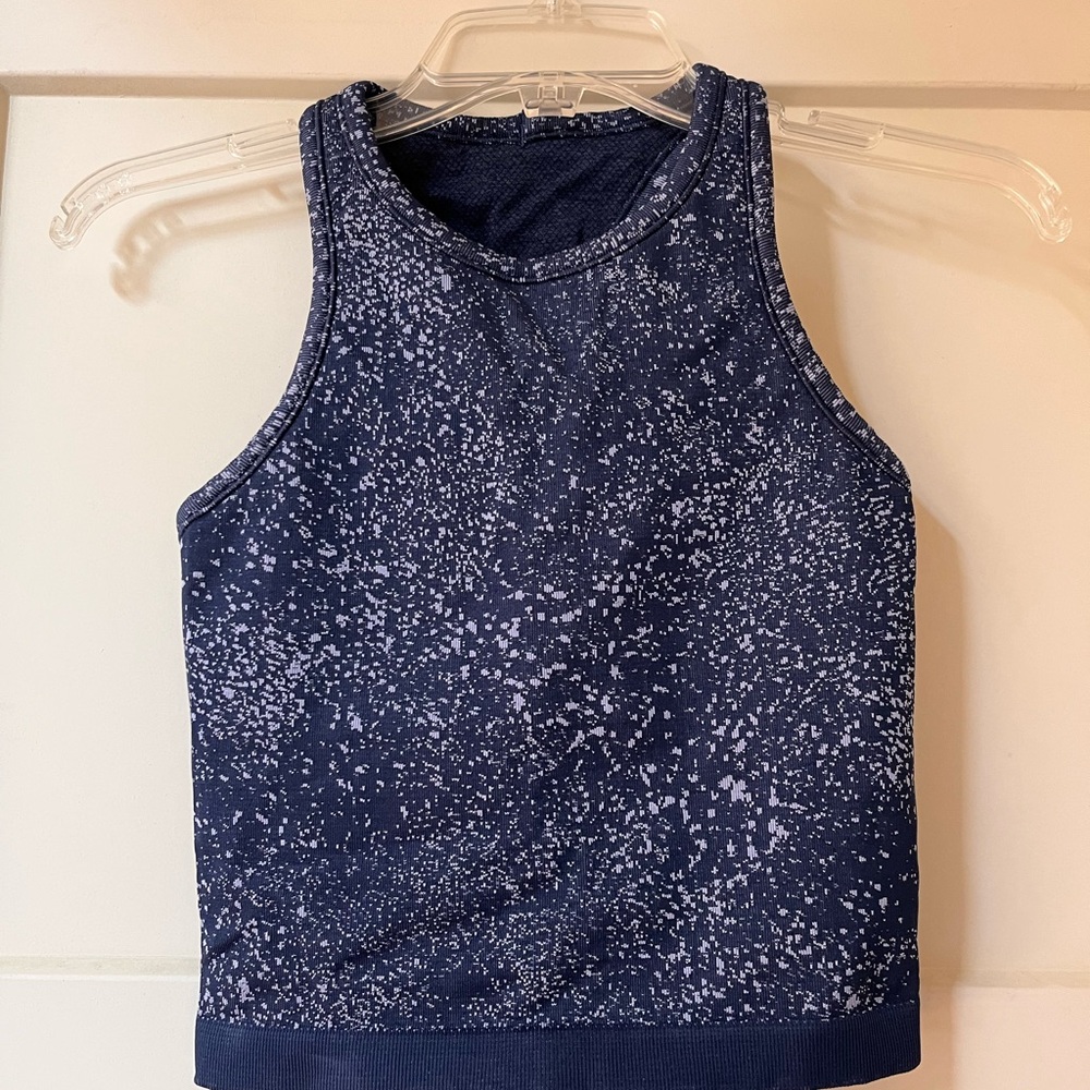 LULULEMON racerback tank top 4 blue space dust